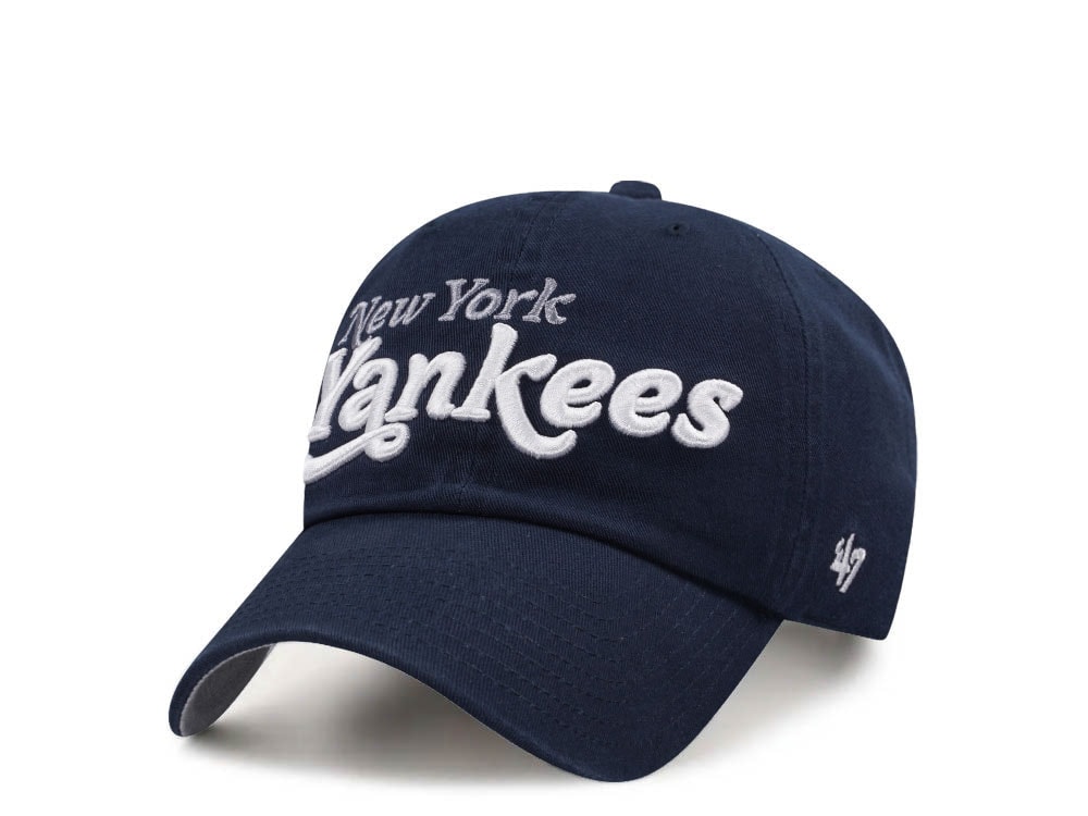 47Brand New York Yankees Navy Clean Up Edition Strapback Cap