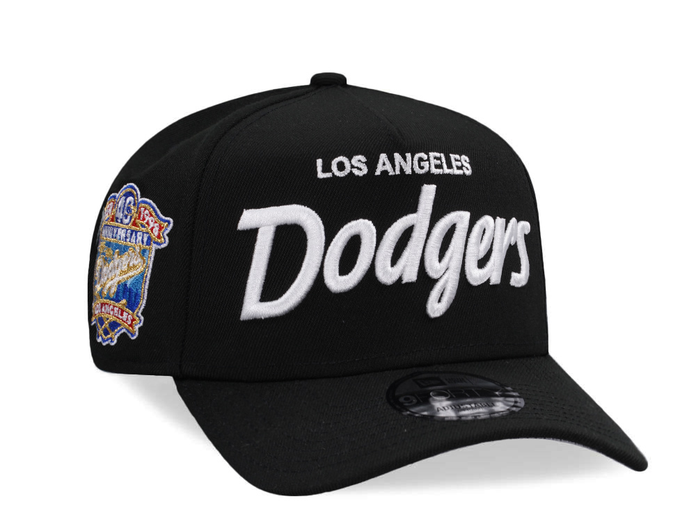New Era Los Angeles Dodgers 40th Anniversary Black Script Edition 9Forty A Frame Snapback Cap