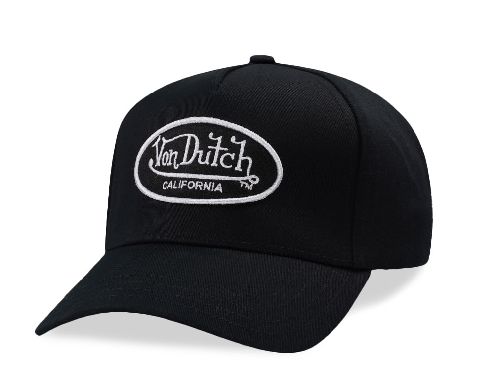 Von Dutch Oval Patch Black Strapback Cap