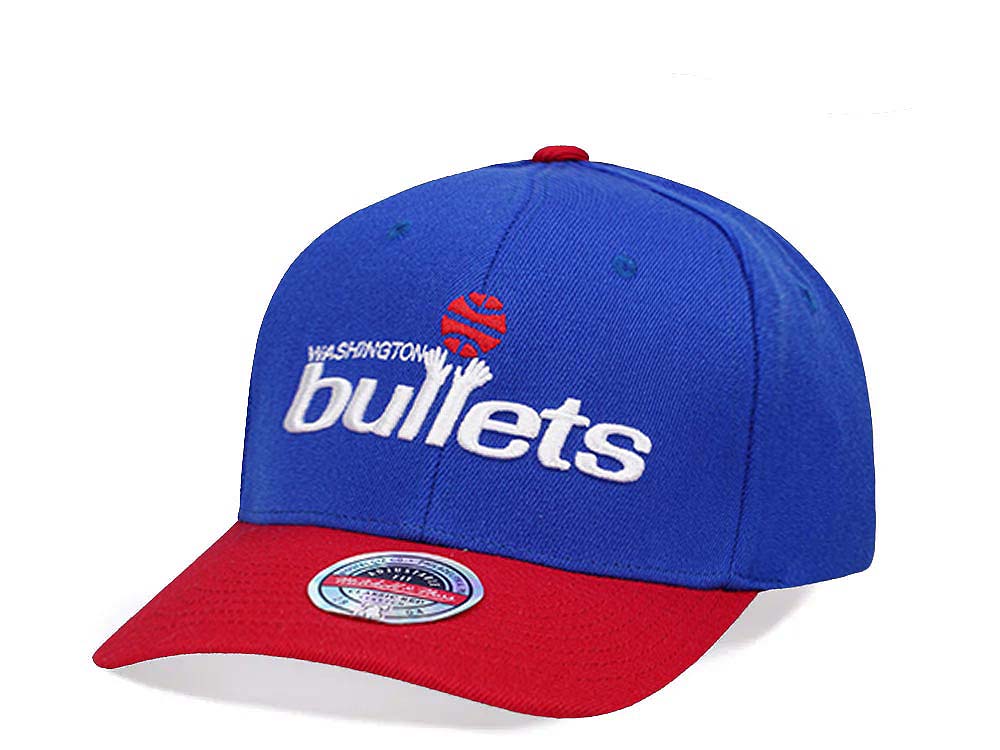 Mitchell & Ness Washington Bullets Team Two Tone 2.0 Hardwood Classic Red Flex Snapback Cap