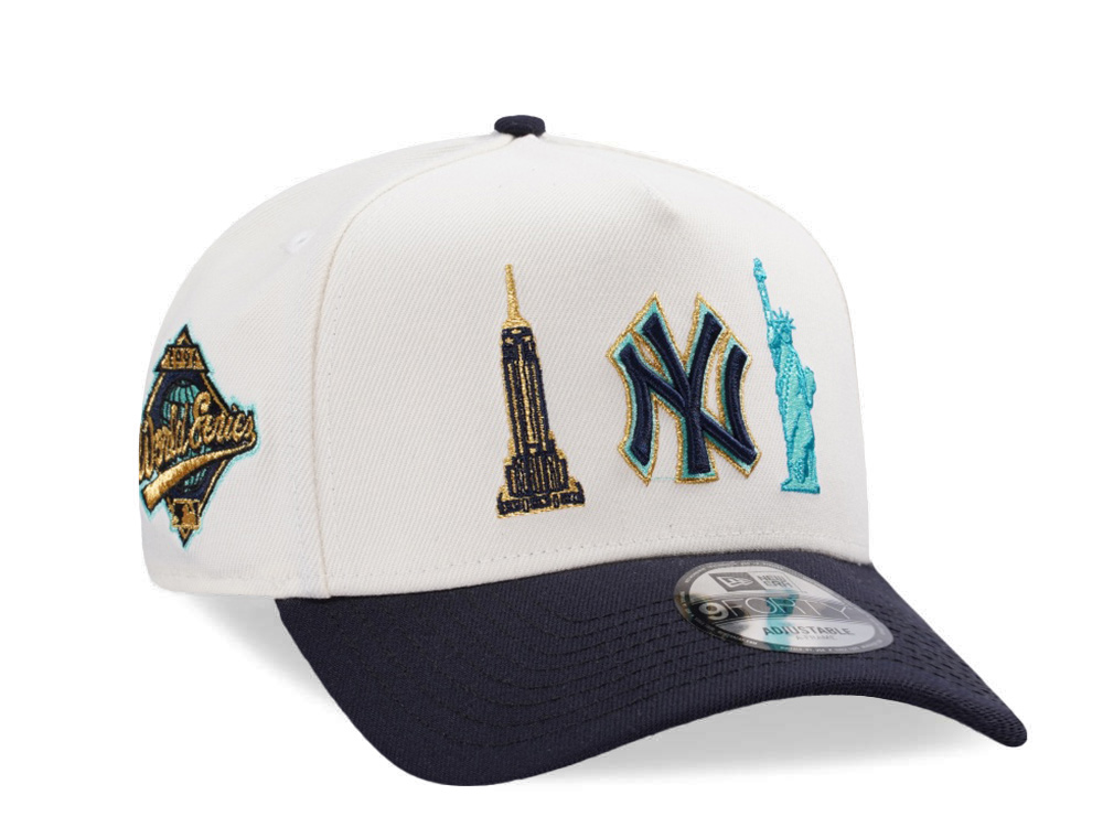 New Era New York Yankees World Series 1996 Chrome Two Tone Edition 9Forty A Frame Snapback Cap