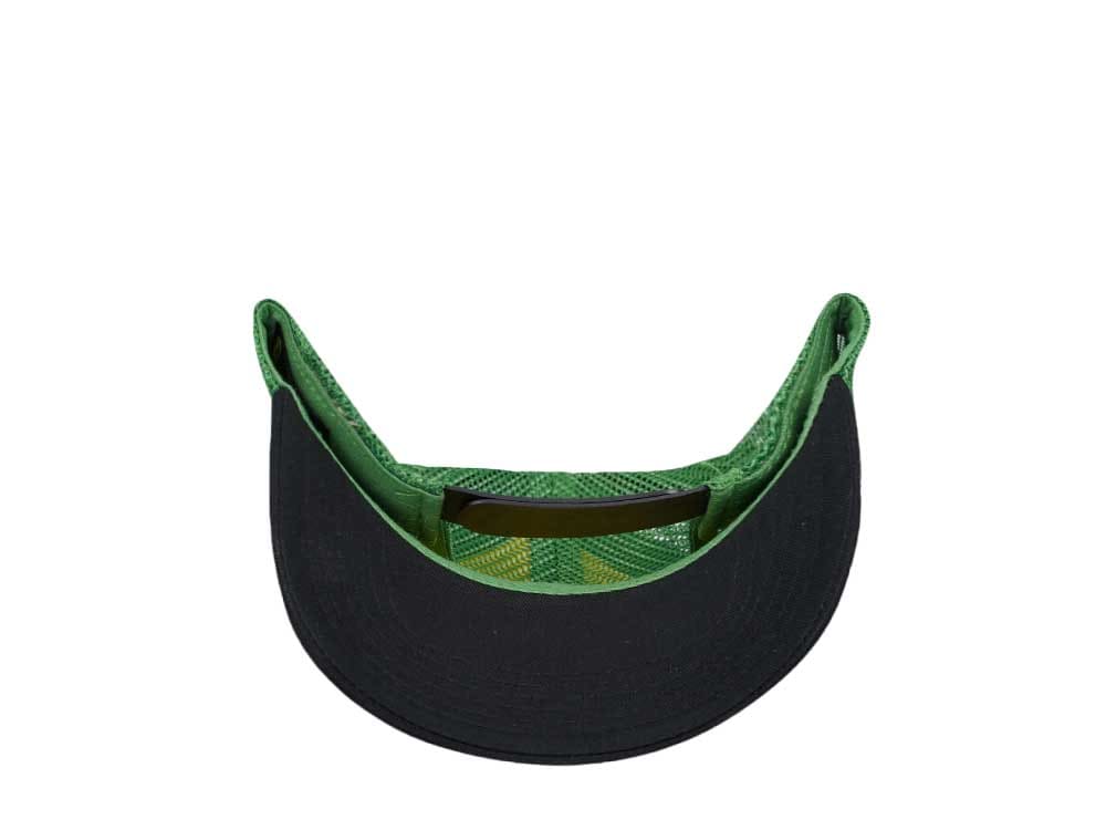 John Deere Logo Mesh Black Trucker Snapback Cap