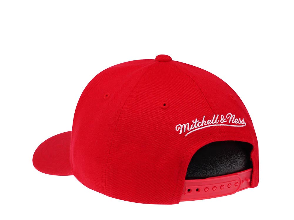 Mitchell & Ness Houston Rockets Team Ground Red Line Solid Flex Snapback Cap