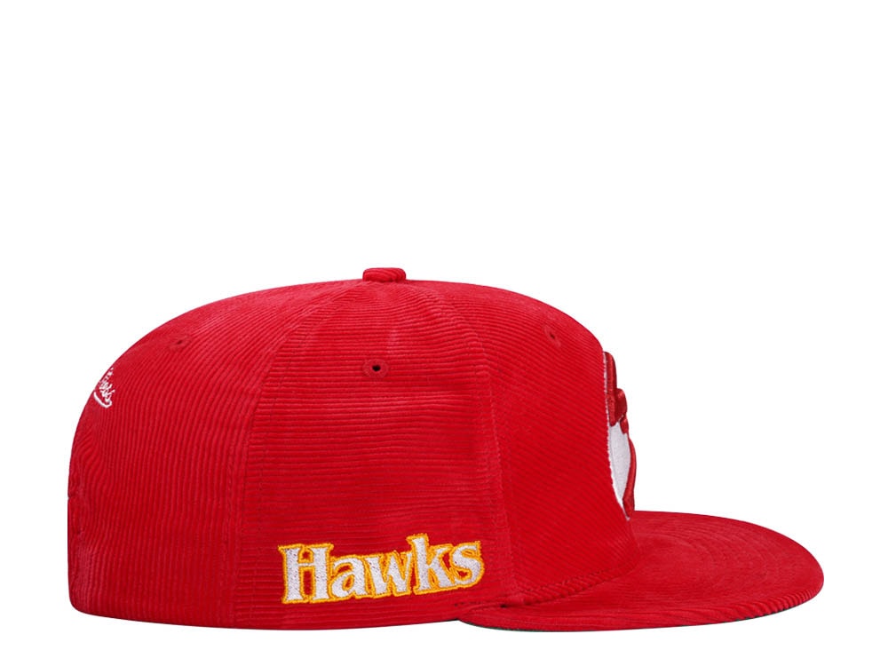 Mitchell & Ness Atlanta Hawks Red Cord Hardwood Classic Snapback Cap
