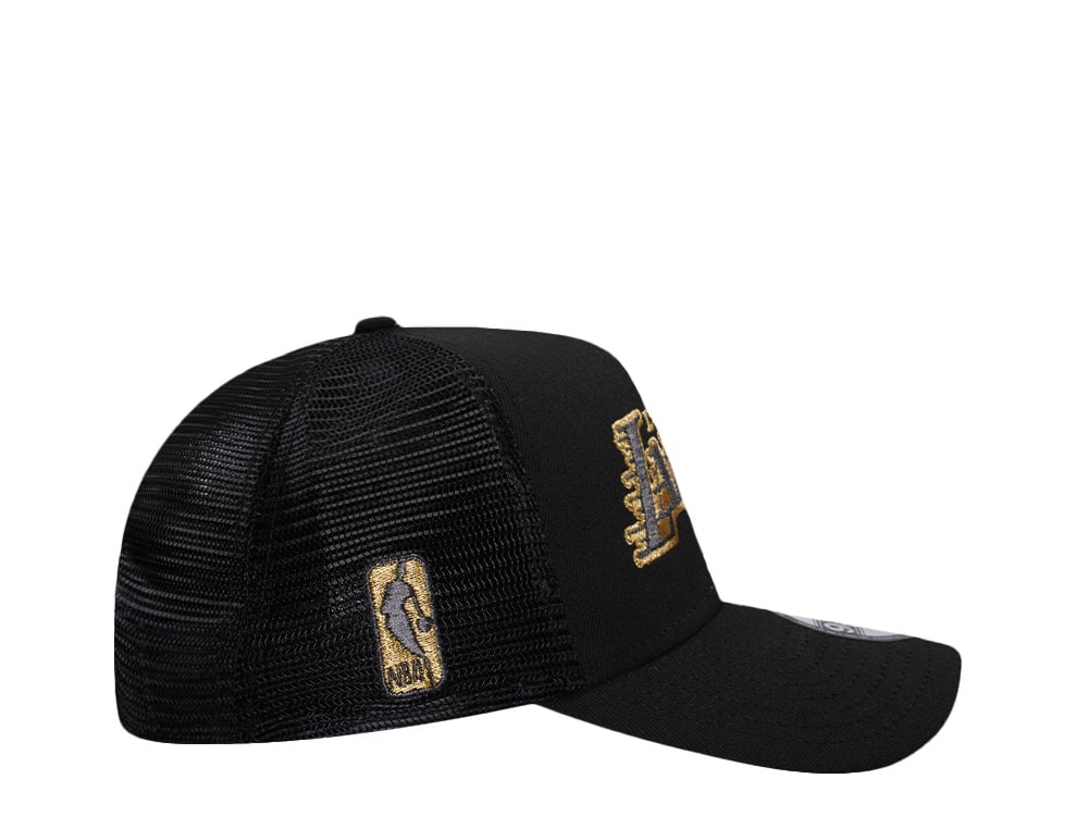 New Era Los Angeles Lakers Black Gold Classic Trucker Edition A Frame 9Forty Cap