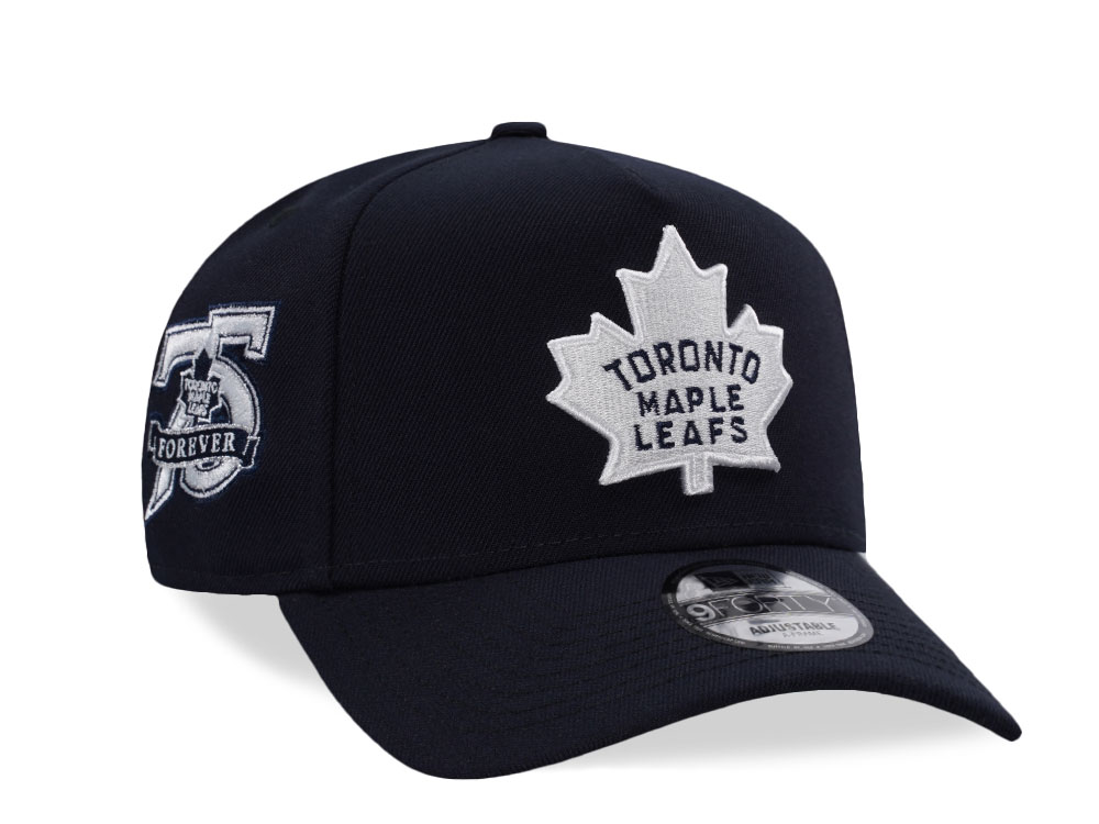 New Era Toronto Maple Leafs 75th Anniversary Navy Prime Edition 9Forty A Frame Snapback Cap