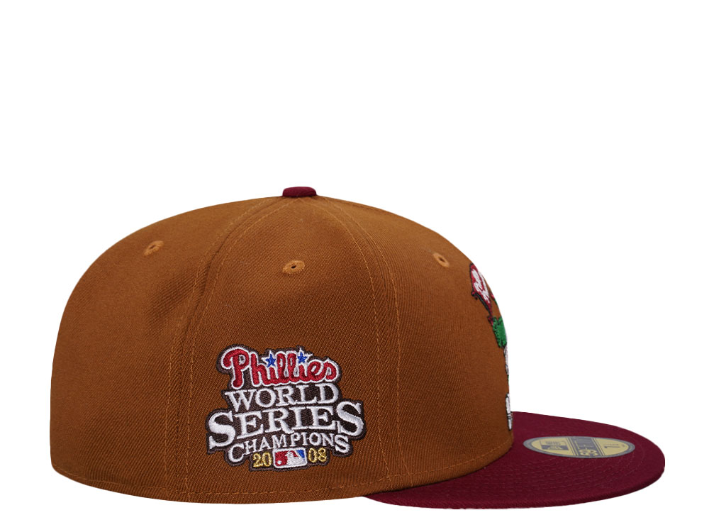 New Era Philadelphia Phillies World Series Champions 2008 Bourbon Prime Two Tone Edition 59Fifty Fitted Cap