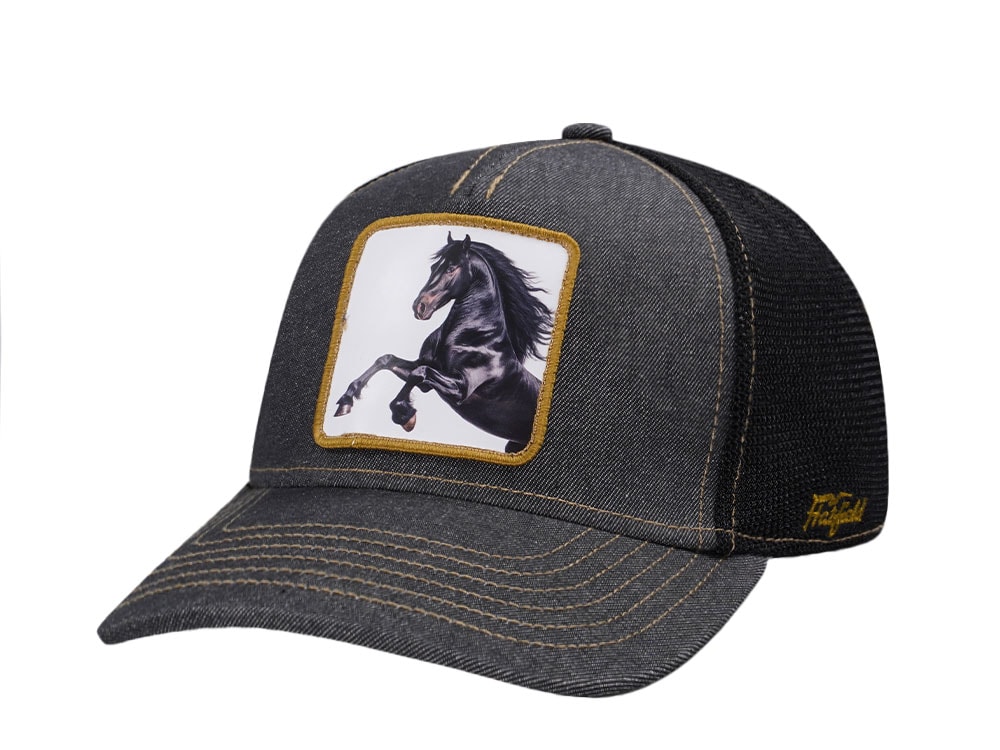 Hatfield Stallion Black Trucker Snapback Cap