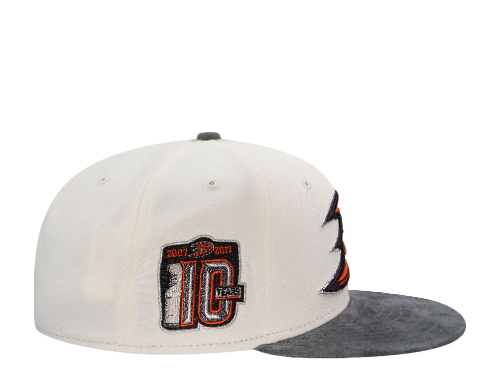 New Era Anaheim Ducks 10th Anniversary Chrome Two Tone Edition 59Fifty Fitted Cap