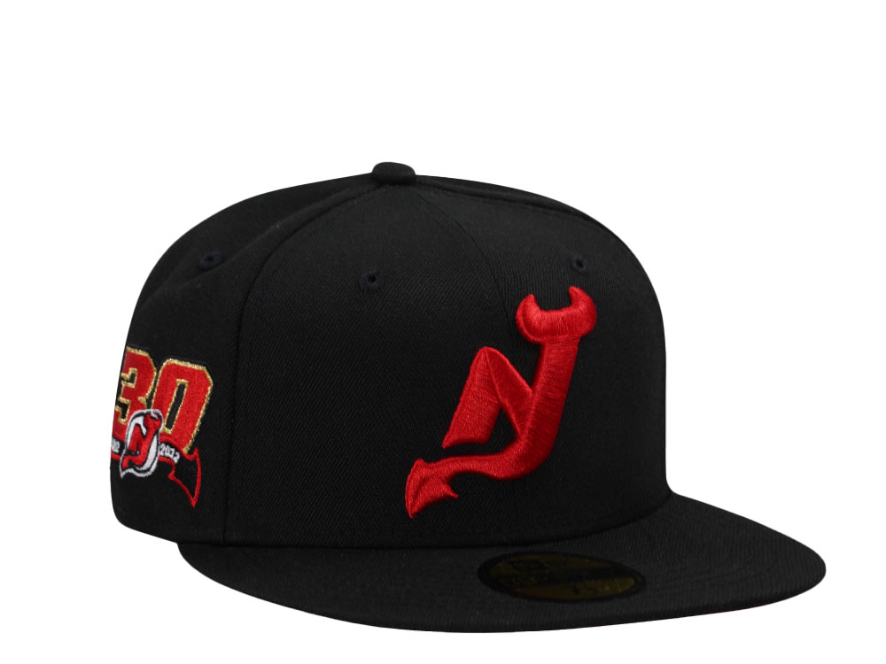 New Era New Jersey Devils 30th Anniversary Legend Black Red Edition 59Fifty Fitted Cap