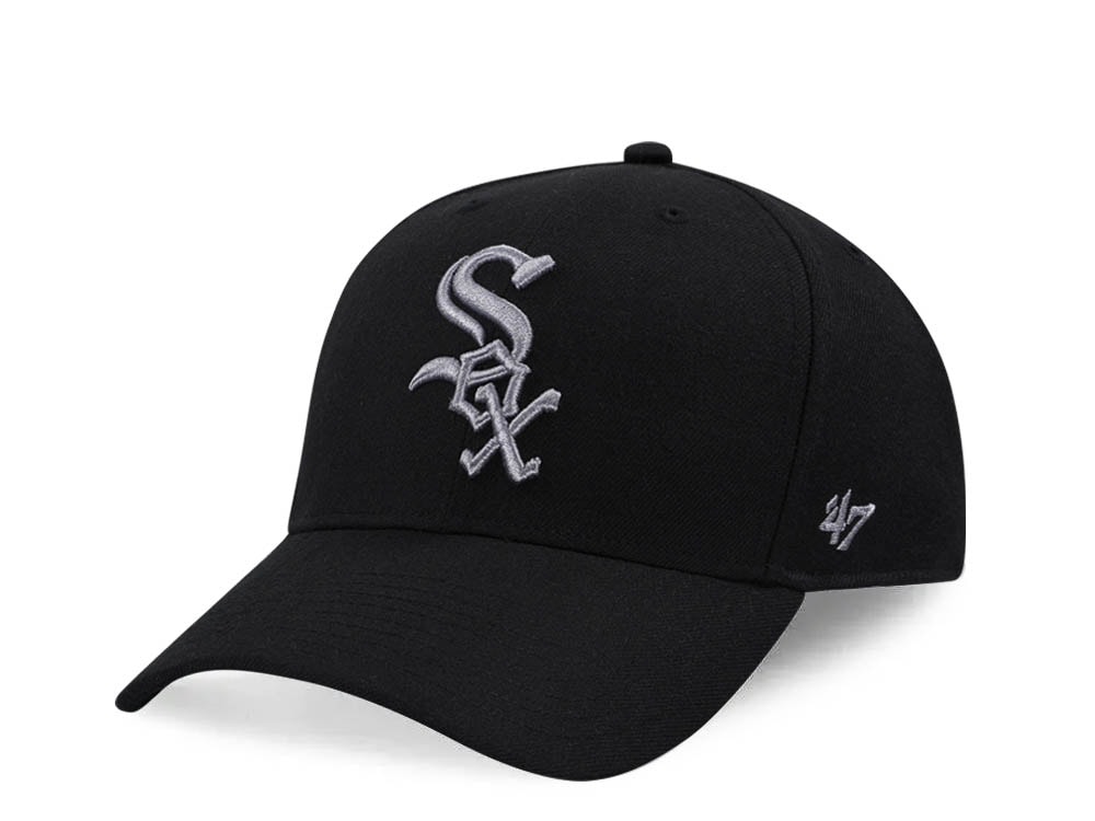 47Brand Chicago White Sox Black MVP Snapback Cap