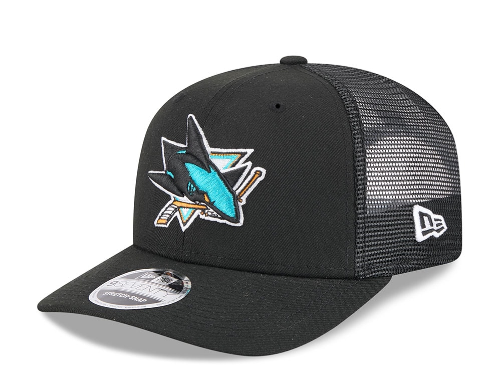 New Era San Jose Sharks Black Edition 9Seventy Trucker Snapback Cap