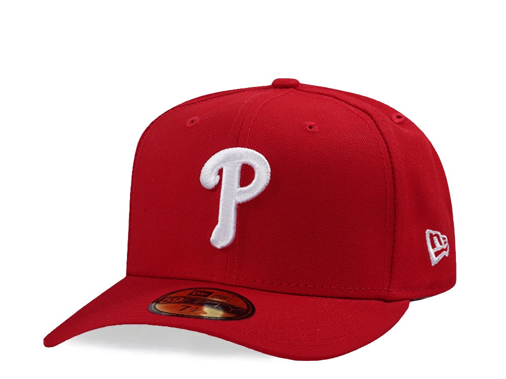 New Era Philadelphia Phillies Scarlet Prime Edition 59Fifty Pre Curved Fitted Cap