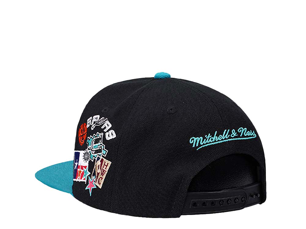 Mitchell & Ness San Antonio Spurs Patch Overload Hardwood Classic Snapback Cap