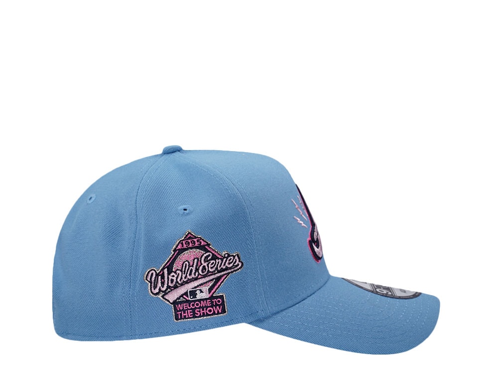 New Era Atlanta Braves World Series 1995 Sky Pink Prime Edition 9Forty A Frame Snapback Cap
