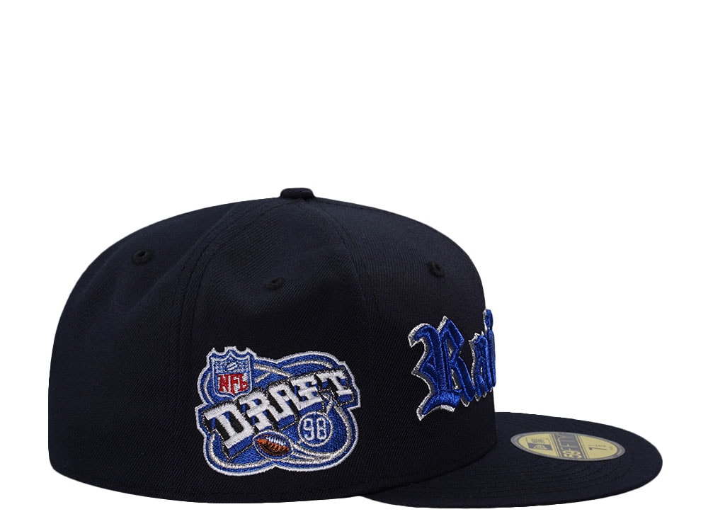New Era Las Vegas Raiders Draft 1998 Navy Metallic Edition 59Fifty Fitted Cap