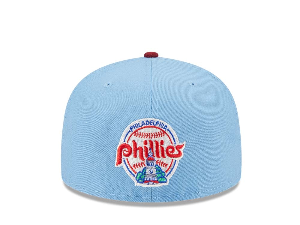 New Era Philadelphia Phillies World Series 1980 Powder Blues Sky Throwback Two Tone Edition 59Fifty Fitted Cap