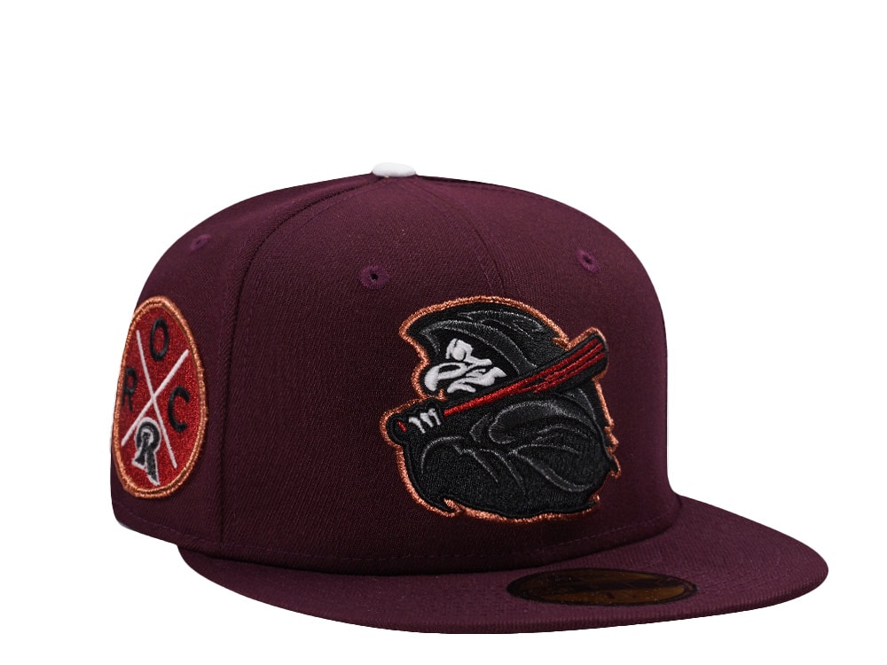 New Era Rochester Red Wings Reaper Glow in the Dark Maroon Prime Horror Edition 59Fifty Fitted Cap