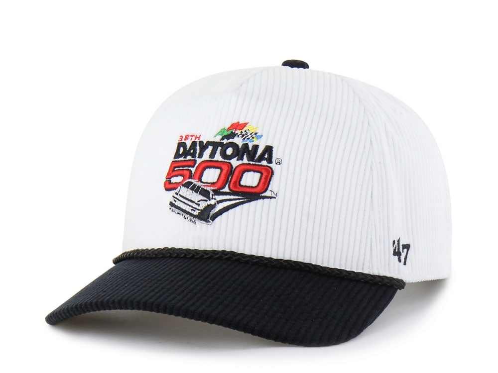 47 Brand Nascar Daytona 500 Corduroy White Two Tone Hitch Snapback Cap