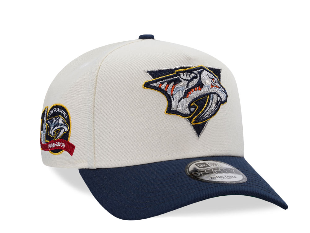 New Era Nashville Predators 10 Seasons Chrome Two Tone Edition 9Forty A Frame Snapback Cap