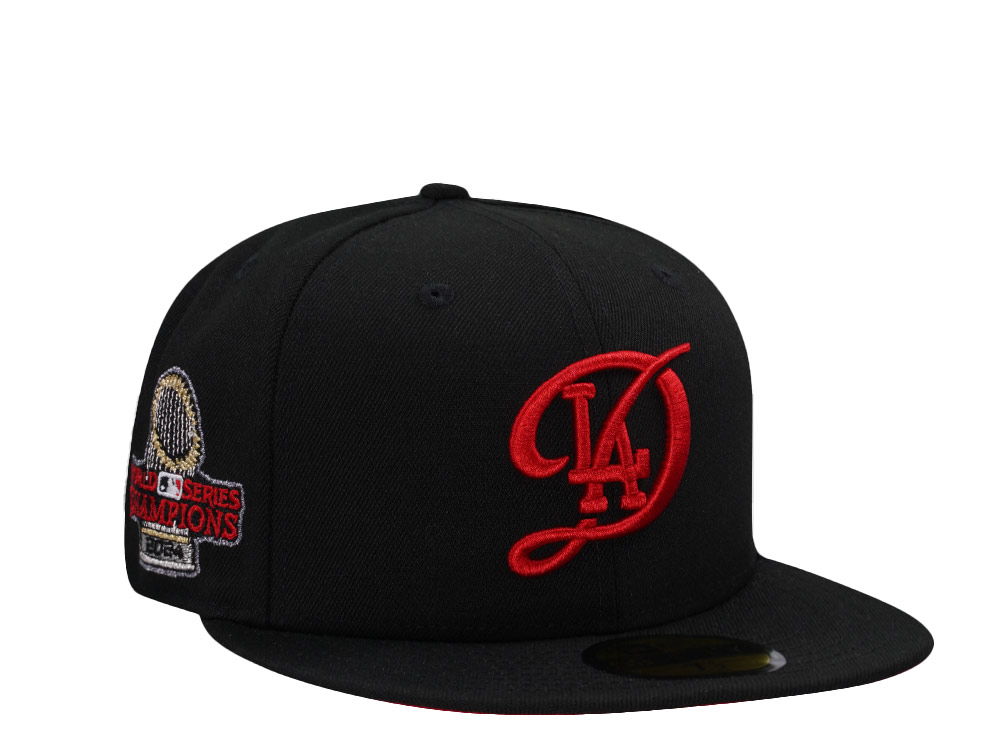 New Era Los Angeles Dodgers World Series Champion 2024 Black Red Edition 59Fifty Fitted Cap