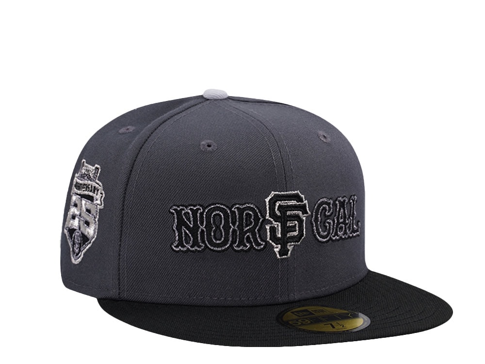 New Era San Francisco Giants 25th Anniversary Dark Gray Two Tone Horror Edition 59Fifty Fitted Cap
