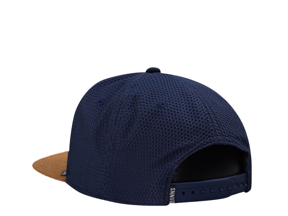 Djinns Honey Knit Navy 6 Panel Snapback Cap