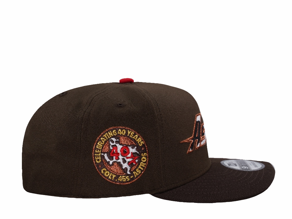 New Era Houston Astros 40th Anniversary Walnut Two Tone Edition 9Fifty A Frame Snapback Cap