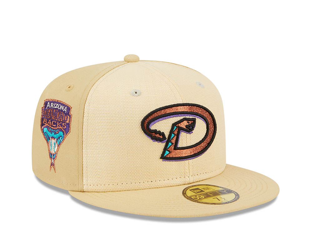 New Era Arizona Diamondbacks Raffia Front Vegas Gold Edition 59Fifty Fitted Cap