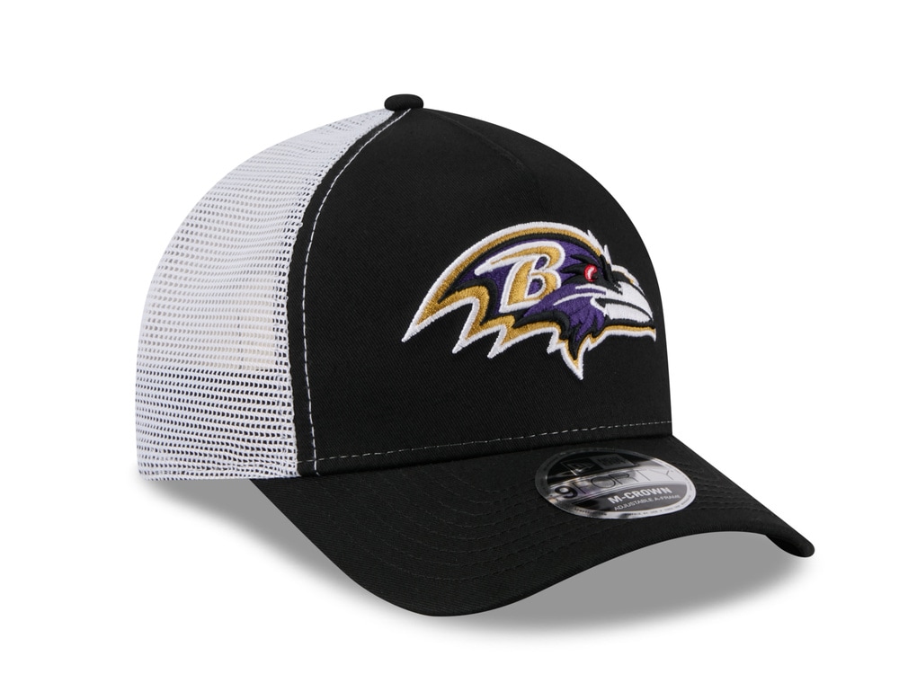 New Era Baltimore Ravens Official Team Color Edition 9Forty M Crown A Frame Trucker Snapback Cap
