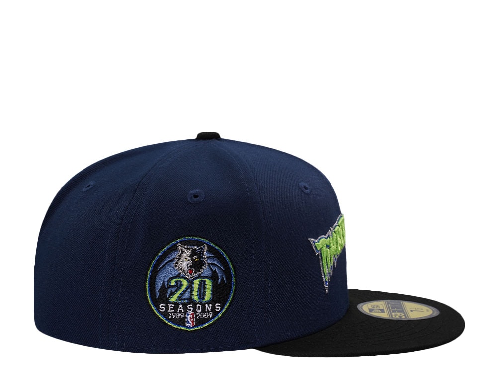 New Era Minnesota Timberwolves 20 Seasons Ocean Blue Two Tone Edition 59Fifty Fitted Cap