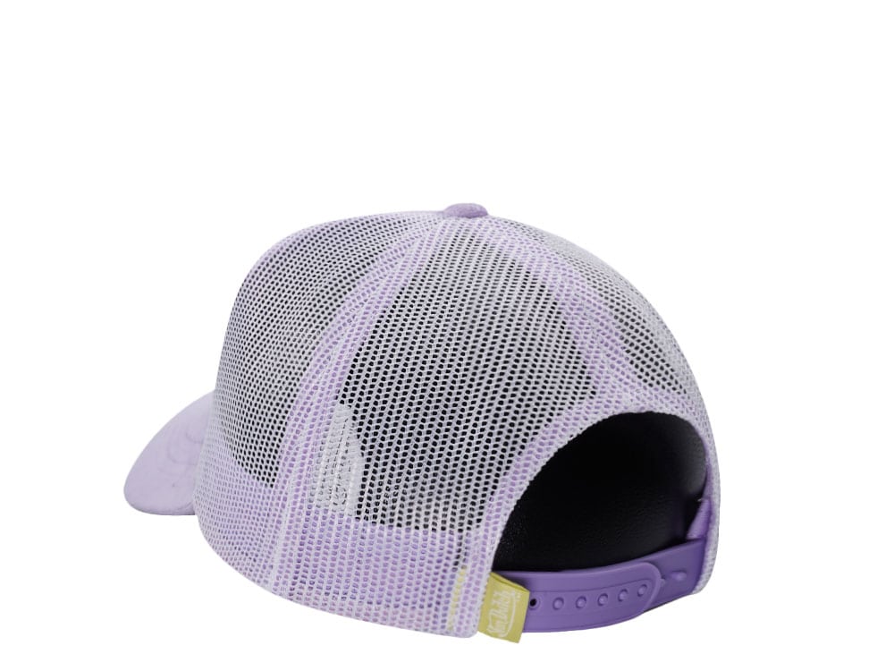 Von Dutch Oval Patch Lavender Velour Edition Trucker Snapback Cap