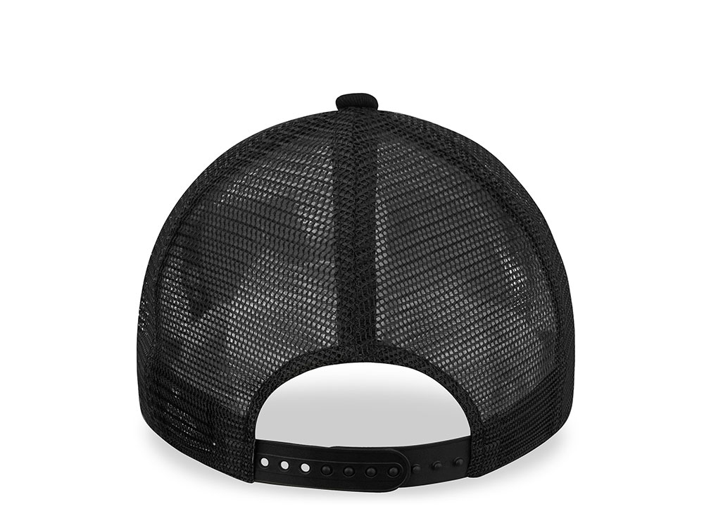 New Era Los Angeles Lakers  Black Graphite Trucker Snapback Cap