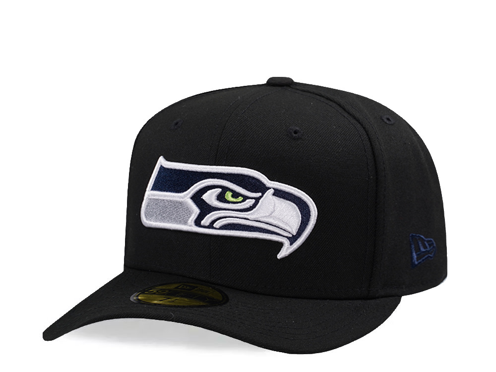 New Era Seattle Seahawks Black Prime Edition Pre Curved 59Fifty Fitted Cap