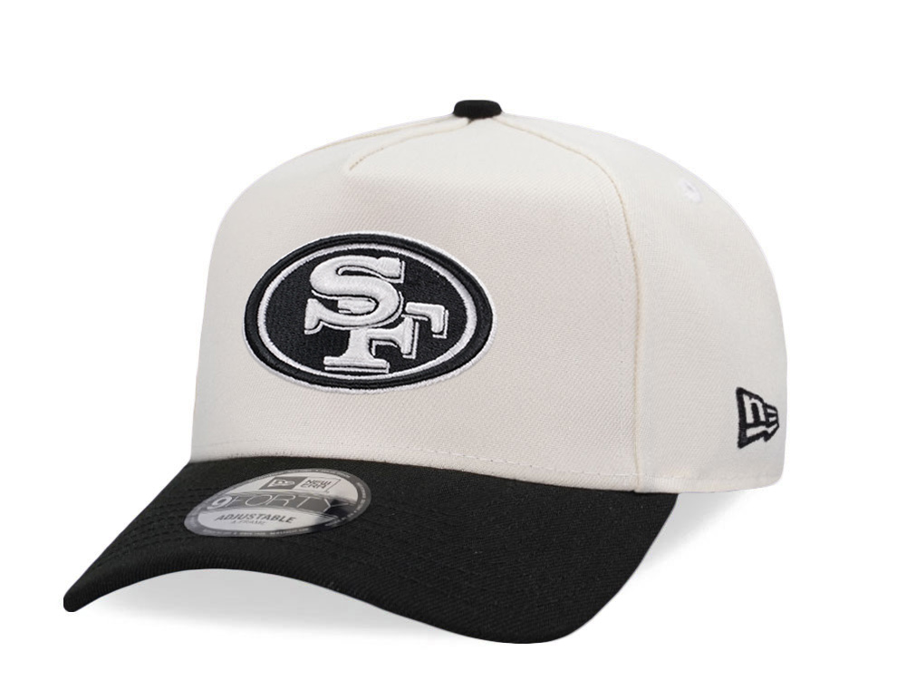 New Era San Francisco 49ers Chrome Black Two Tone Edition 9Forty A Frame Snapback Cap