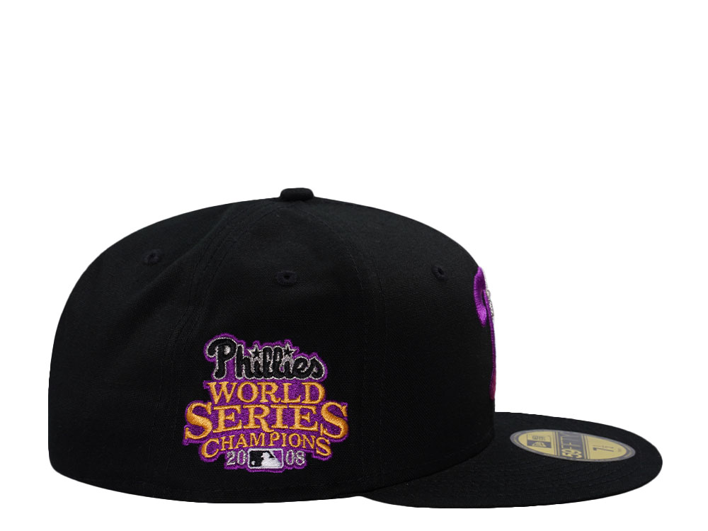 New Era Philadelphia Phillies World Series 2008 Black Purple Edition 59Fifty Fitted Cap