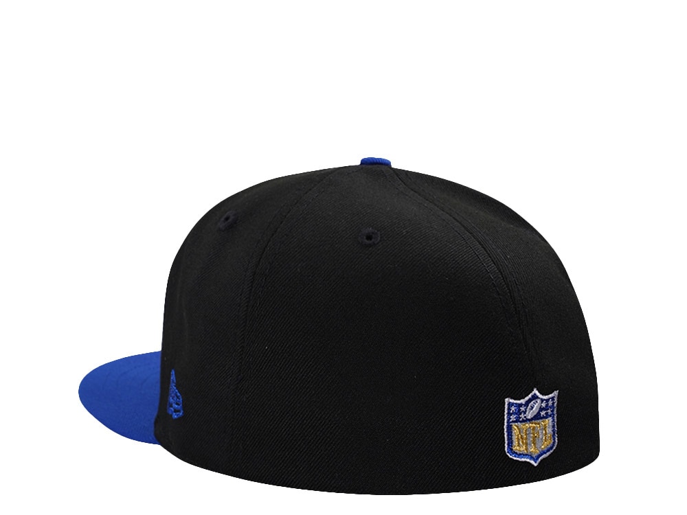 New Era Los Angeles Rams Super Bowl LVI Champions Black Two Tone Edition 59Fifty Fitted Cap