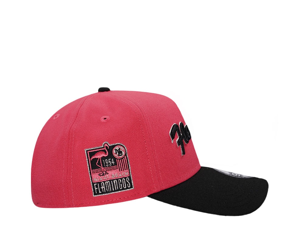 New Era Miami Beach Flamingos 1954 Two Tone Edition 9Forty A Frame Snapback Cap