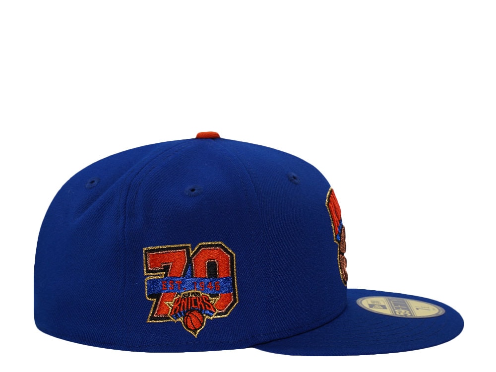 New Era New York Knicks 70th Anniversary Royal Blue Prime Edition 59Fifty Fitted Cap
