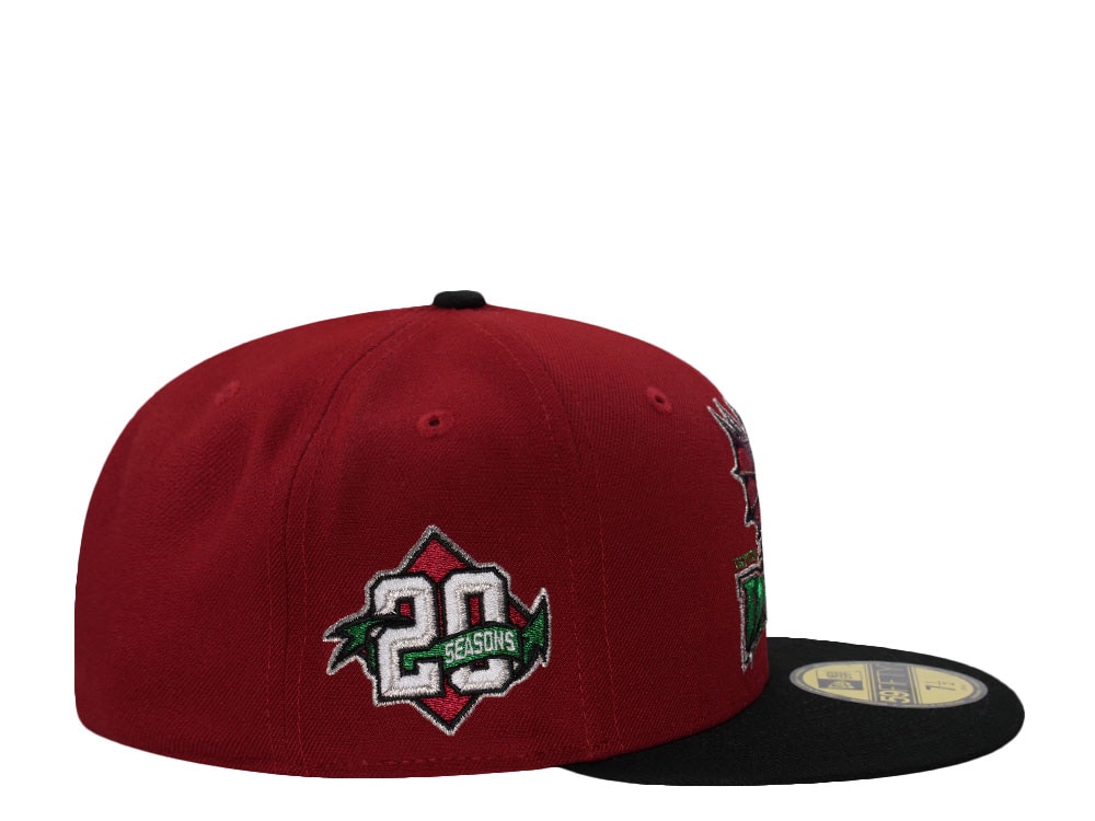 New Era Dayton Dragons 20th Anniversary Maroon Two Tone Edition 59Fifty Fitted Cap