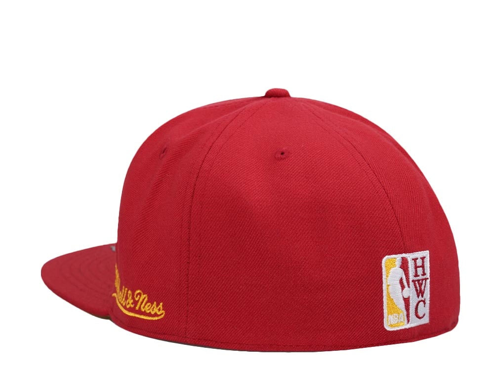 Mitchell & Ness Houston Rockets Logo History Hardwood Classic Dynasty Fitted Cap