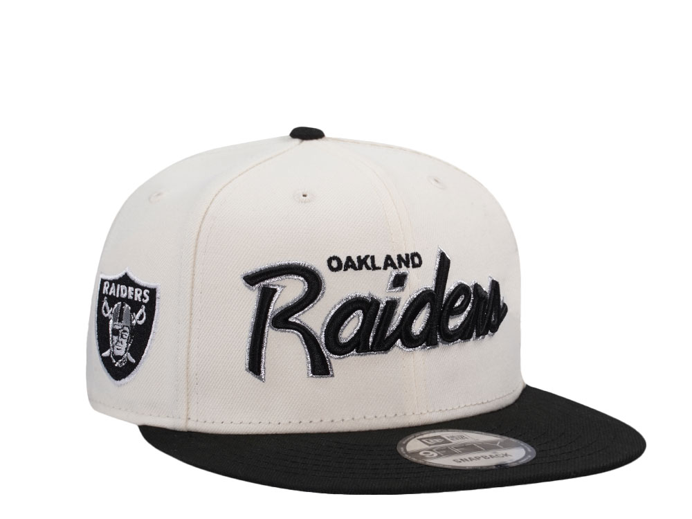 New Era Oakland Raiders Chrome Script Edition 9Fifty Snapback Cap