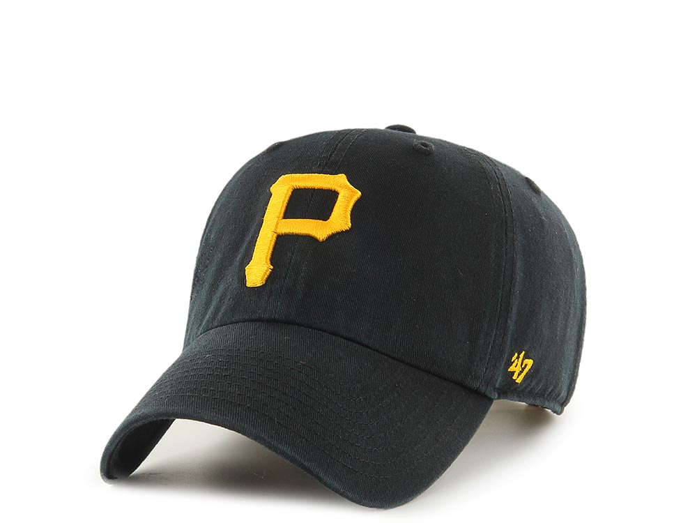 47Brand Pittsburgh Pirates Black Clean up Strapback Cap