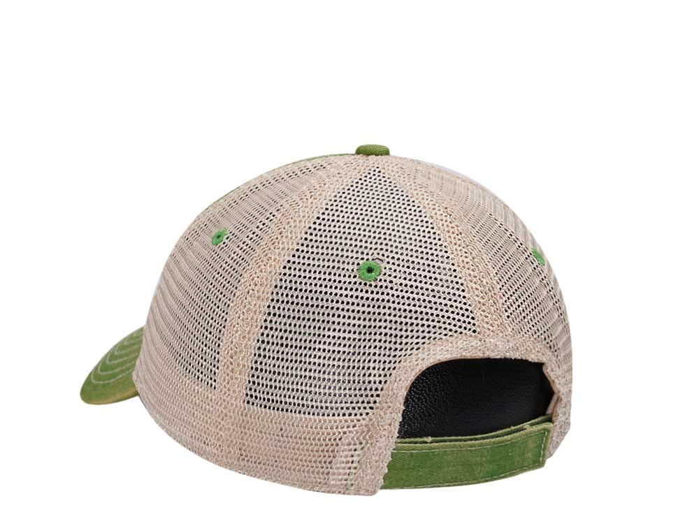 John Deere Logo Green Trucker Strapback Cap