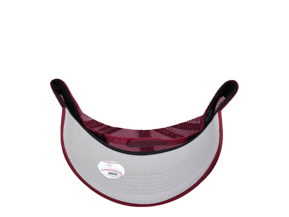 47Brand Philadelphia Phillies Cardinal Tri Tone Foam Offside Trucker Snapback Cap