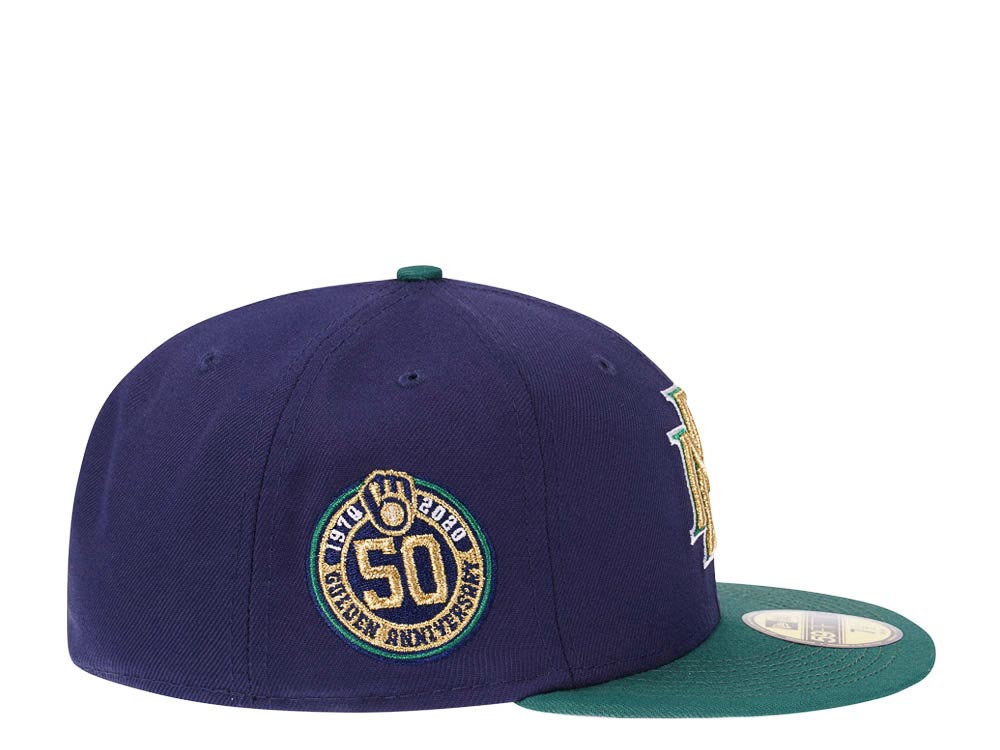 New Era Milwaukee Brewers 50th Anniversary Two Tone Edition 59Fifty Fitted Cap