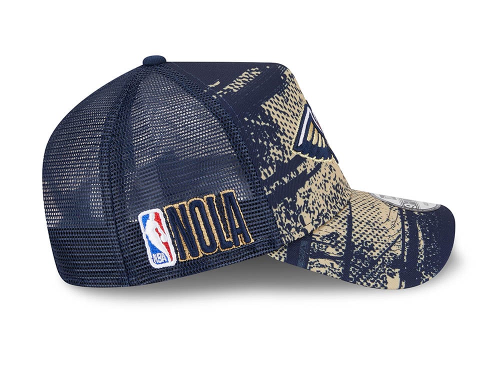 New Era New Orleans Pelicans NBA Tip Off 2024 Trucker 9Forty A Frame Snapback Cap