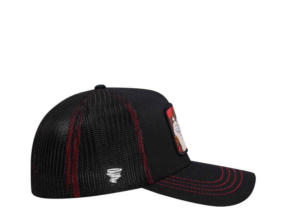 Capslab Looney Tunes Taz Black Trucker Snapback Cap