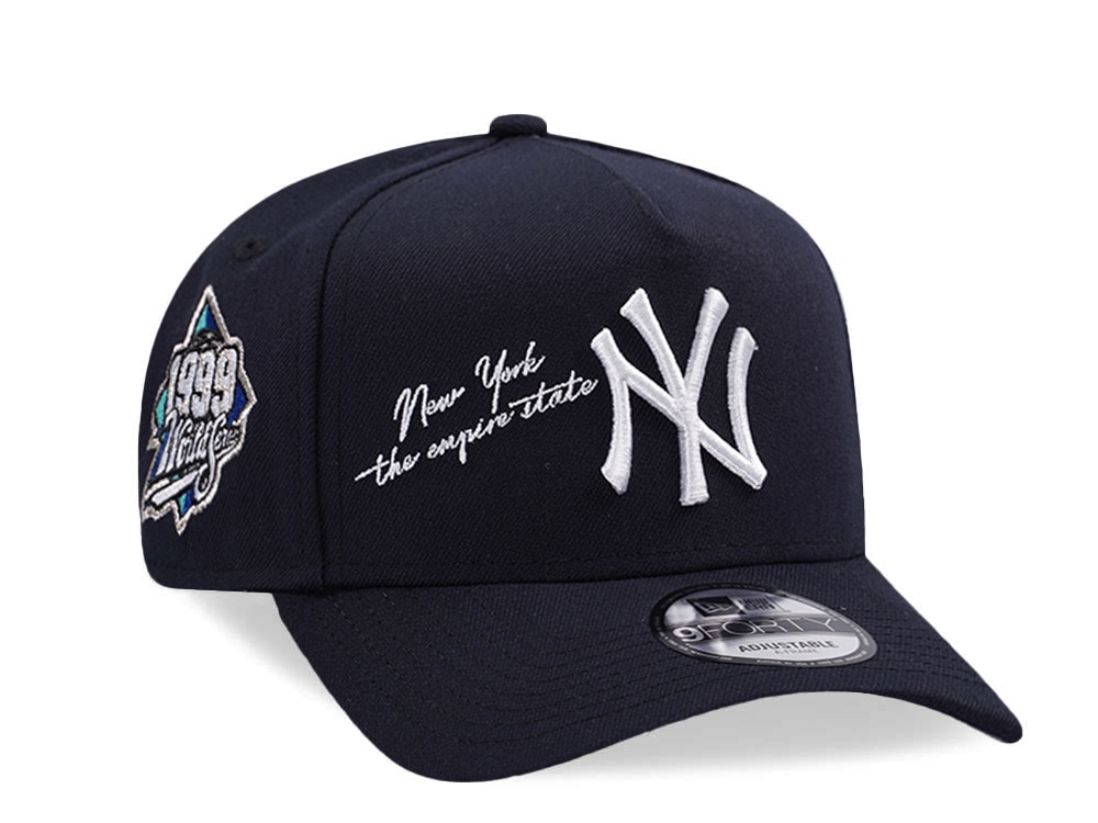 New Era New York Yankees World Series 1999 Navy Prime Edition 9Forty A Frame Snapback Cap