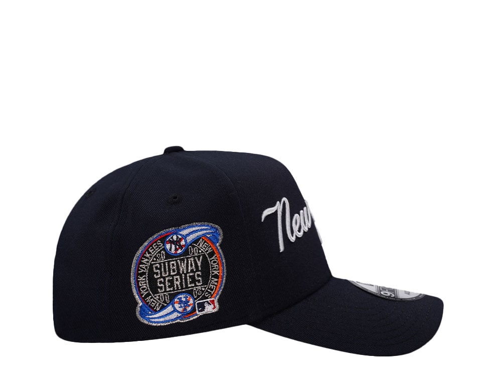 New Era New York Yankees Subway Series Navy Script Edition 9Forty A Frame Snapback Cap